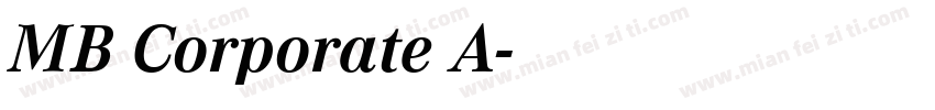 MB Corporate A字体转换